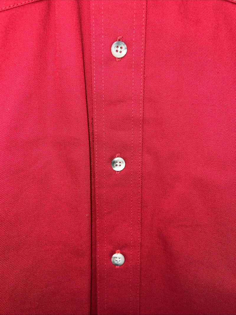 New Men’s Wrangler Red Long Sleeve Pearl Snap 14.5 X 33 Small A-201