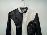 New Women’s Black White 1849 Authentic Ranchwear Western Show Jacket L 3B-102