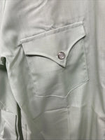 New Women’s Karman Green Long Sleeve Pearl Snap Size 8 YY-23