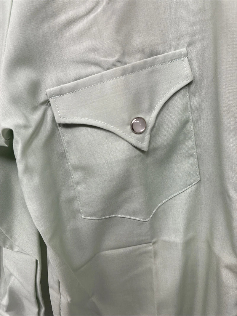 New Women’s Karman Green Long Sleeve Pearl Snap Size 8 YY-23