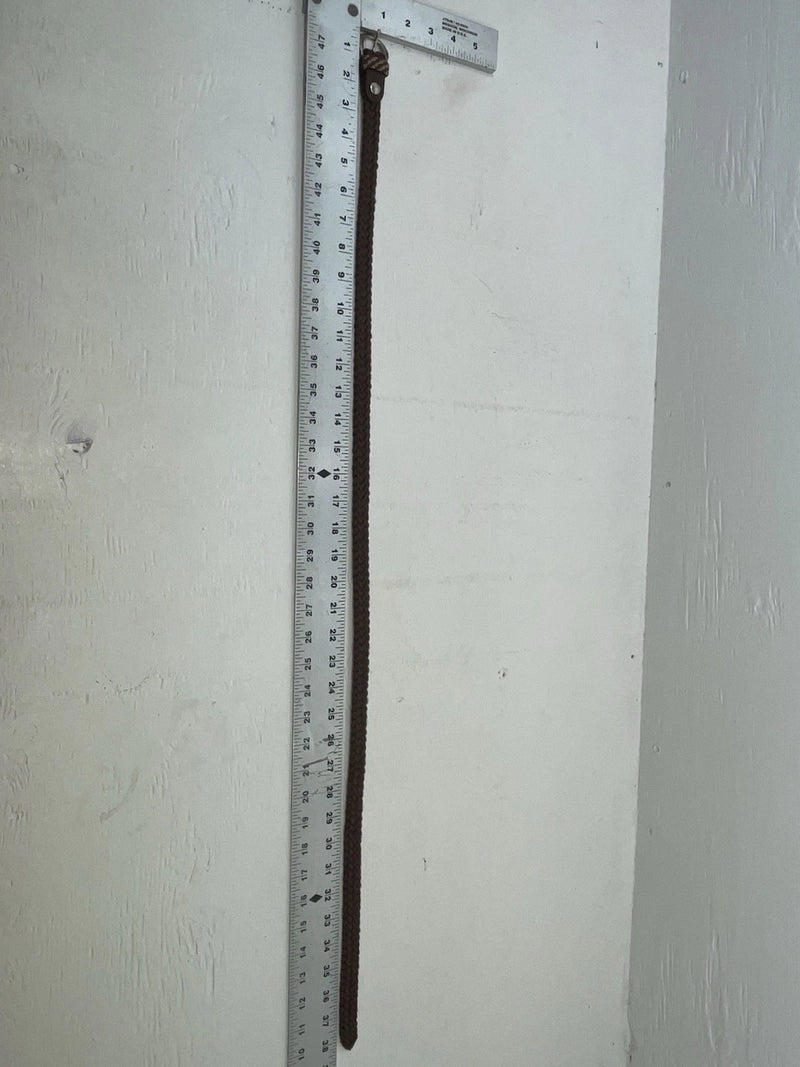 New Brown Genuine Leather Braided 34” Belt JJ-15