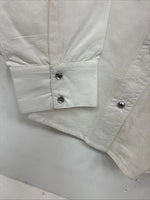 New Women’s Cumberland White Gem Long Sleeve Pearl Snap Medium KK-17