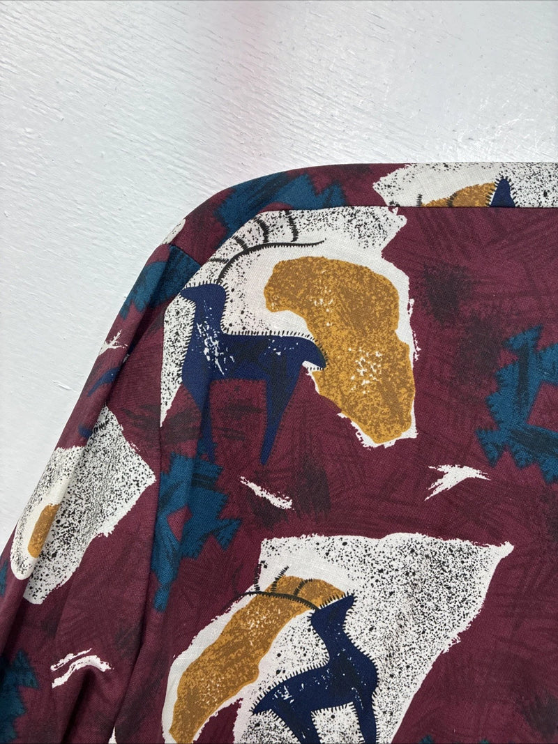 New Women’s Cowboy Threads Multicolor Design Long Sleeve Button Up Small MM-69