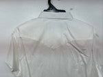 New Women’s Denim Jeans White Short Sleeve Button Up Large MM-139