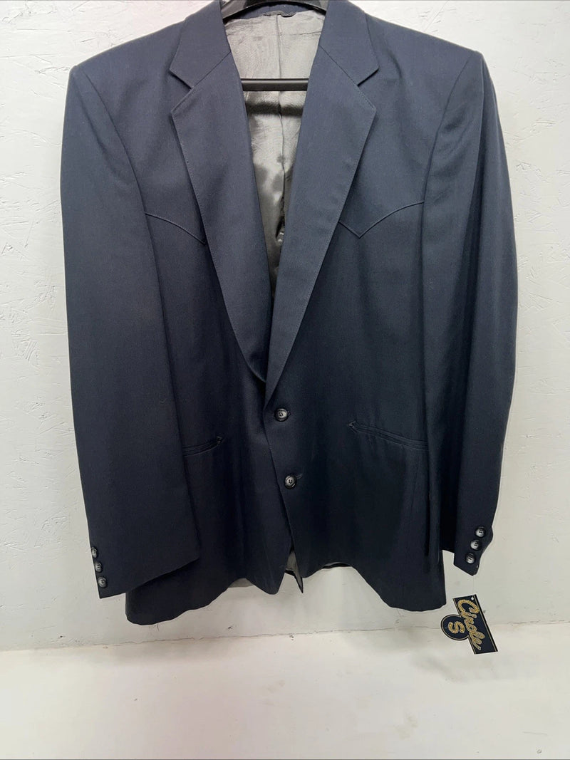 New Men’s Circle S Grey Suit Jacket 48L #CC19 WW-61
