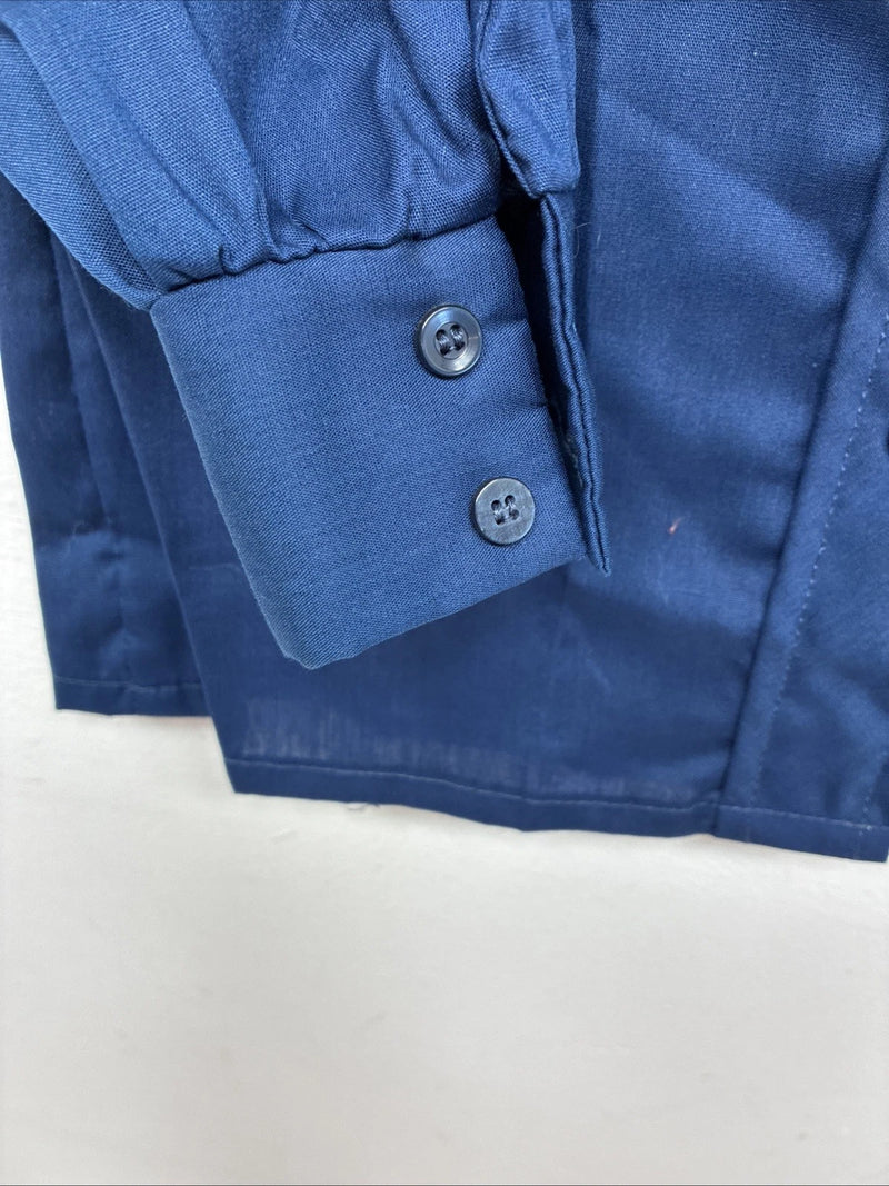 New Kids Fenton Navy Blue Long Sleeve Button Up Size 8 DD-132