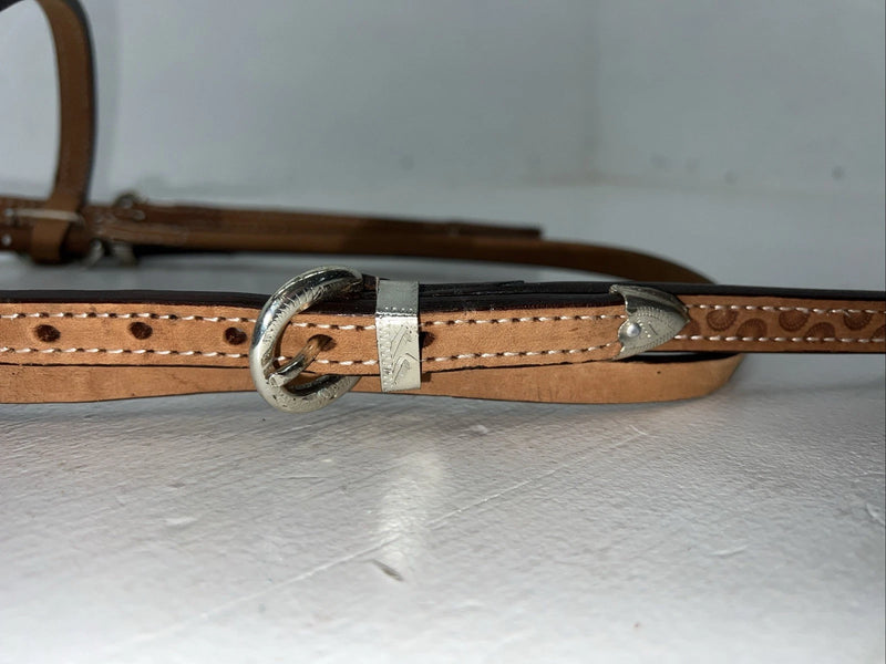 New Tough 1 Pony Leather 5/8”  Browband Headstall With Split Reins #42-880P U-23