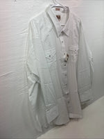 New Men’s ELY Cattleman White Deigned Long Sleeve Pearl Snap 20.5 4XL X-108