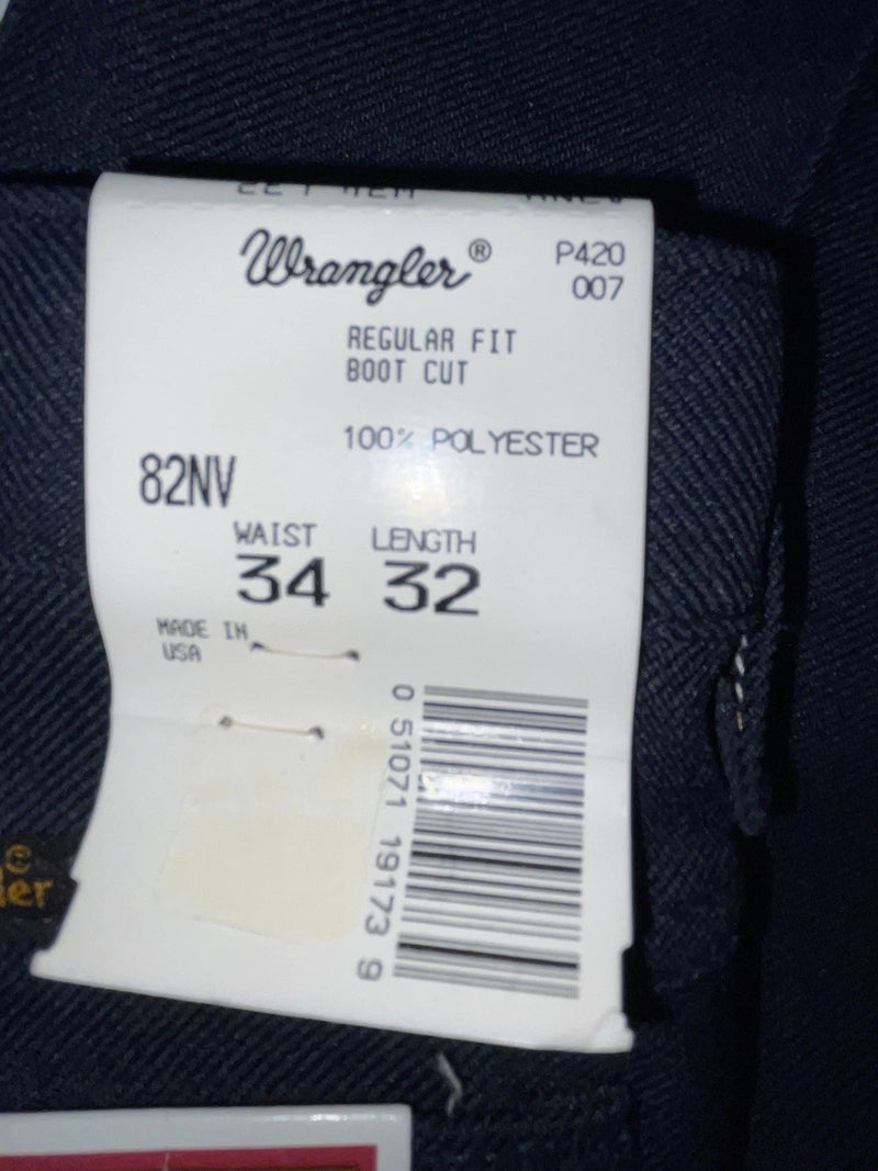 New Vintage Blue Wrangler Polyester Pants #82NV SS-11