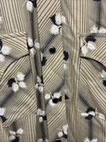 New Men’s ELY Plains Tan Black Floral Long Sleeve Pearl Snap 15.5 Large LL-91