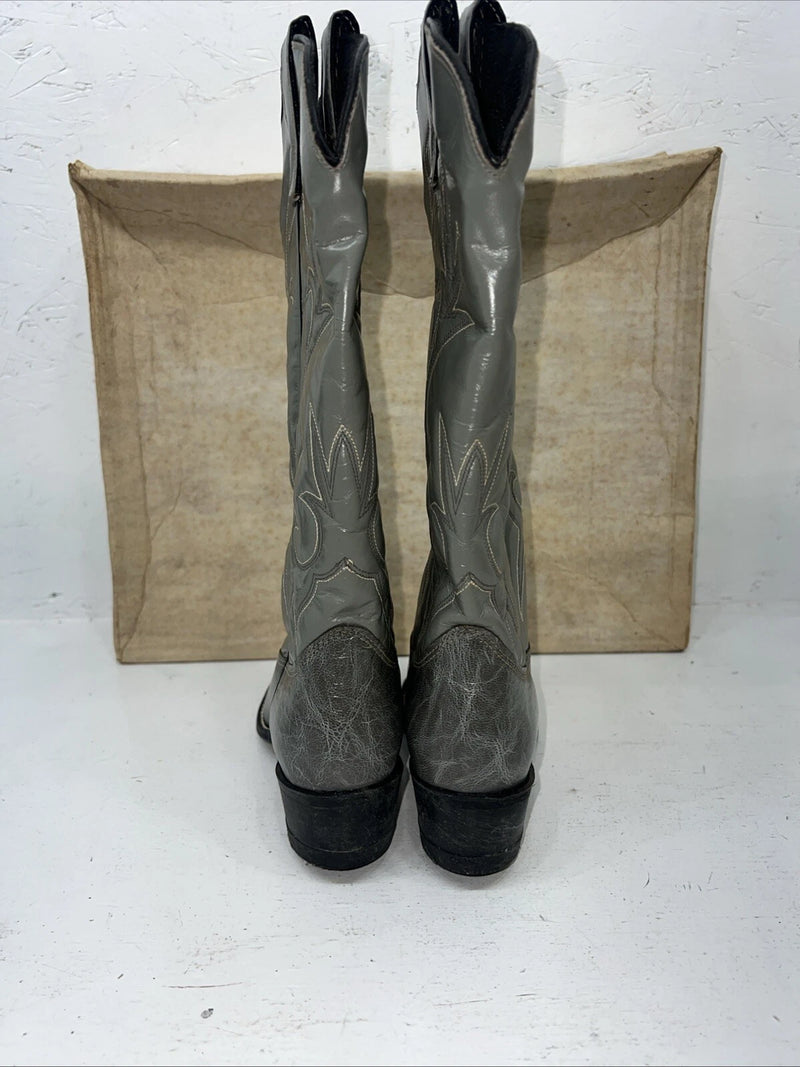 New Women’s Gray Texas Brand Cowboy Boots. L29 5.5 5 1/2 M. 20-60