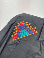 New Women’s Wrangler Black Designed Long Sleeve Button Up Large LL-42