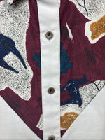 New Women’s Cowboy Threads White Designed Long Sleeve Button Up Medium YY-98