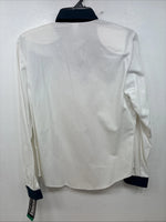 New Women’s Roughrider Blue Black White Long Sleeve Button Up Small YY-72