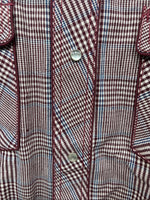 New Men’s Champion Western Red Plaid Long Sleeve Pearl Snap 15 Medium AA-64