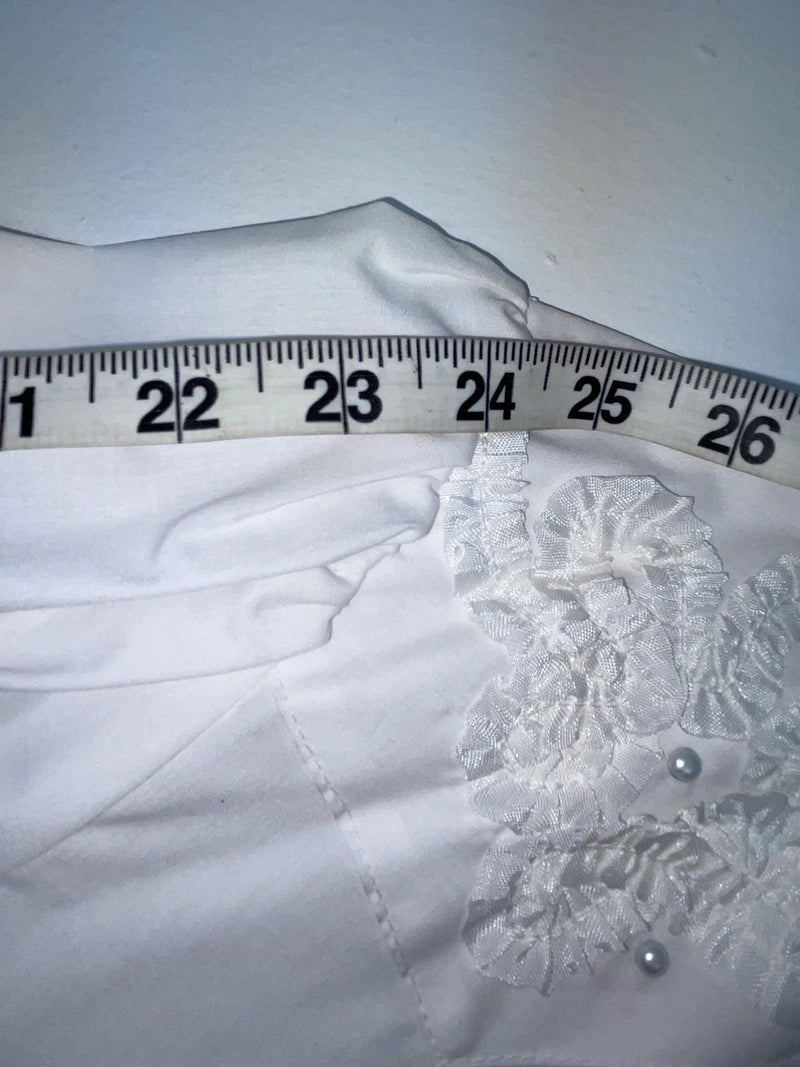 New Women’s White H Bar C Long Sleeve Button Up Shirt 3B-34