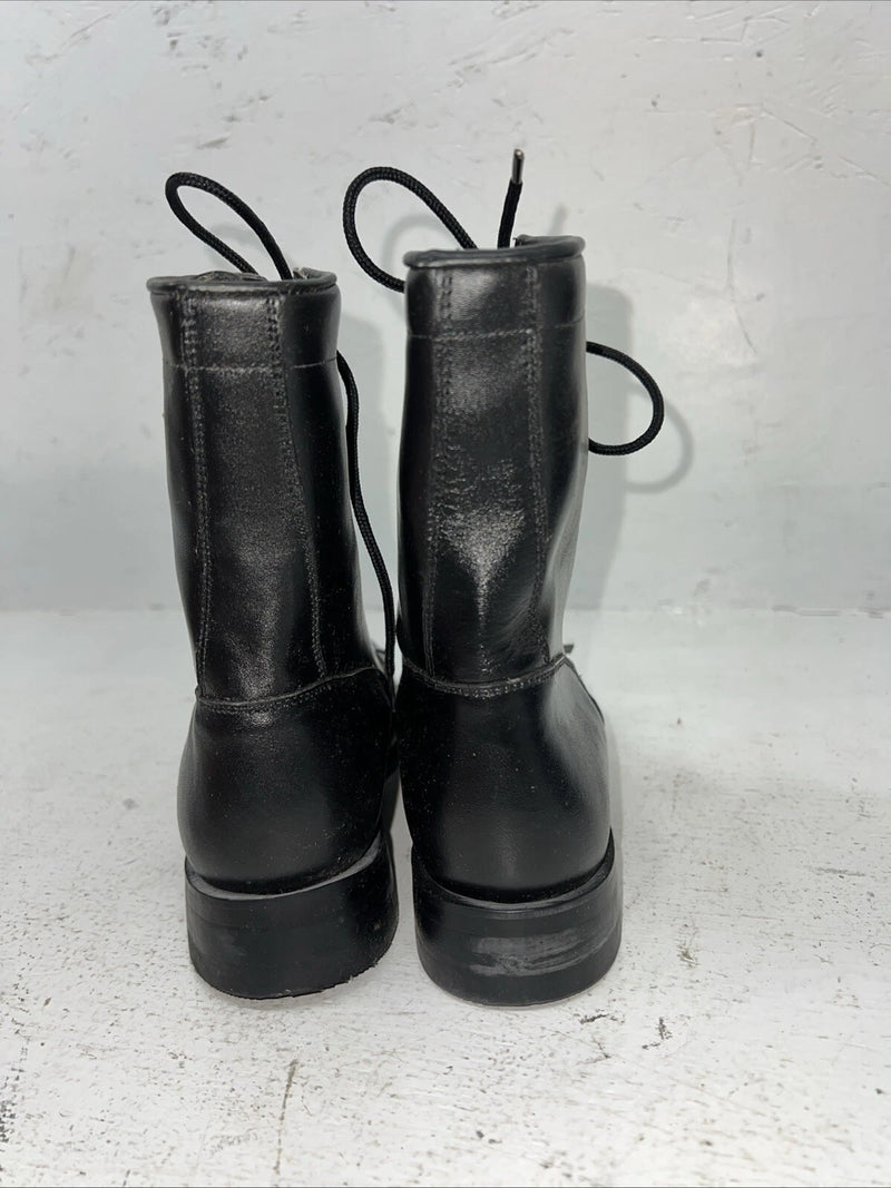 New Women’s Black Lace Up Acme Cowboy Boots. 4800 7 M. 18-110