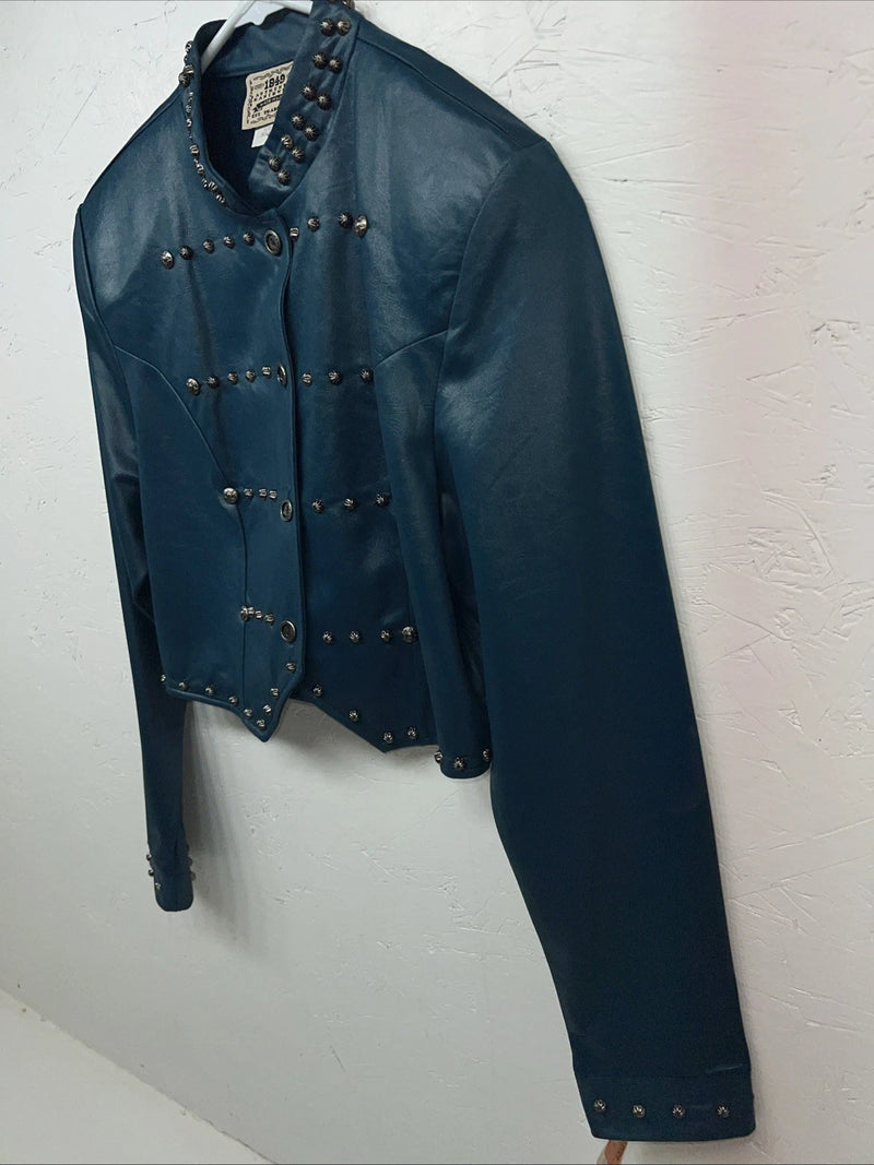 New Women’s Blue 1849 Authentic Ranchwear Short Show Jacket XS G-601