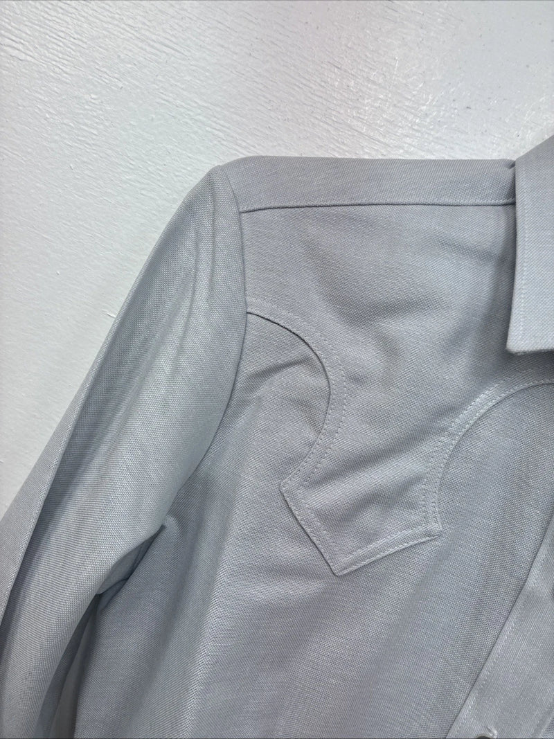 New Women Mesquite Blue Long Sleeve Button Up Size 30 KK-50