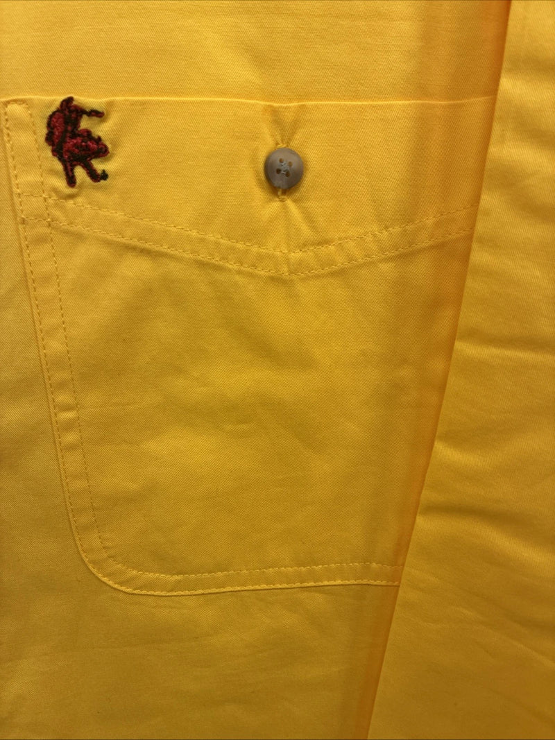 New Men’s PBR Wrangler Yellow Blue Long Sleeve Button Up 2XL T-28
