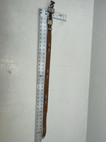 New Brown Genuine Leather Nocona Silver Pendent 28” Belt #G258 JJ-31