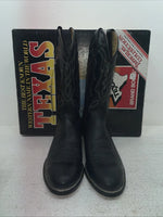New Men’s Black Texas Brand Cowboy Boots. M 610 8.5 8 1/2 D. 3-118