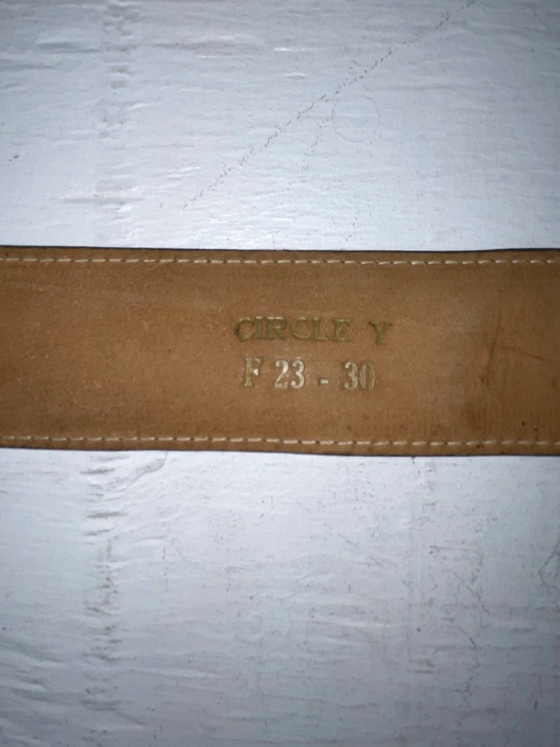 New Black Genuine Leather Circle Y Gold Glitter 30” Belt #F23 JJ-45