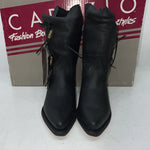New Women’s Black Capezio Cowboy Boots With Fringe. L870 5.5 5 1/2 M. 20-78