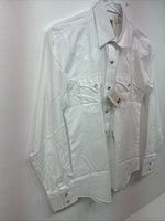 New Boys ELY Cattleman White Long Sleeve Pearl Snap Size 16 DD-76 