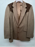 New Men’s Wrangler Brown Suit Jacket 40L #77452 AA-601