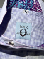 New Women’s Purple RHC Short Sleeve English Riding Shirt. 38 68201-102 G-43