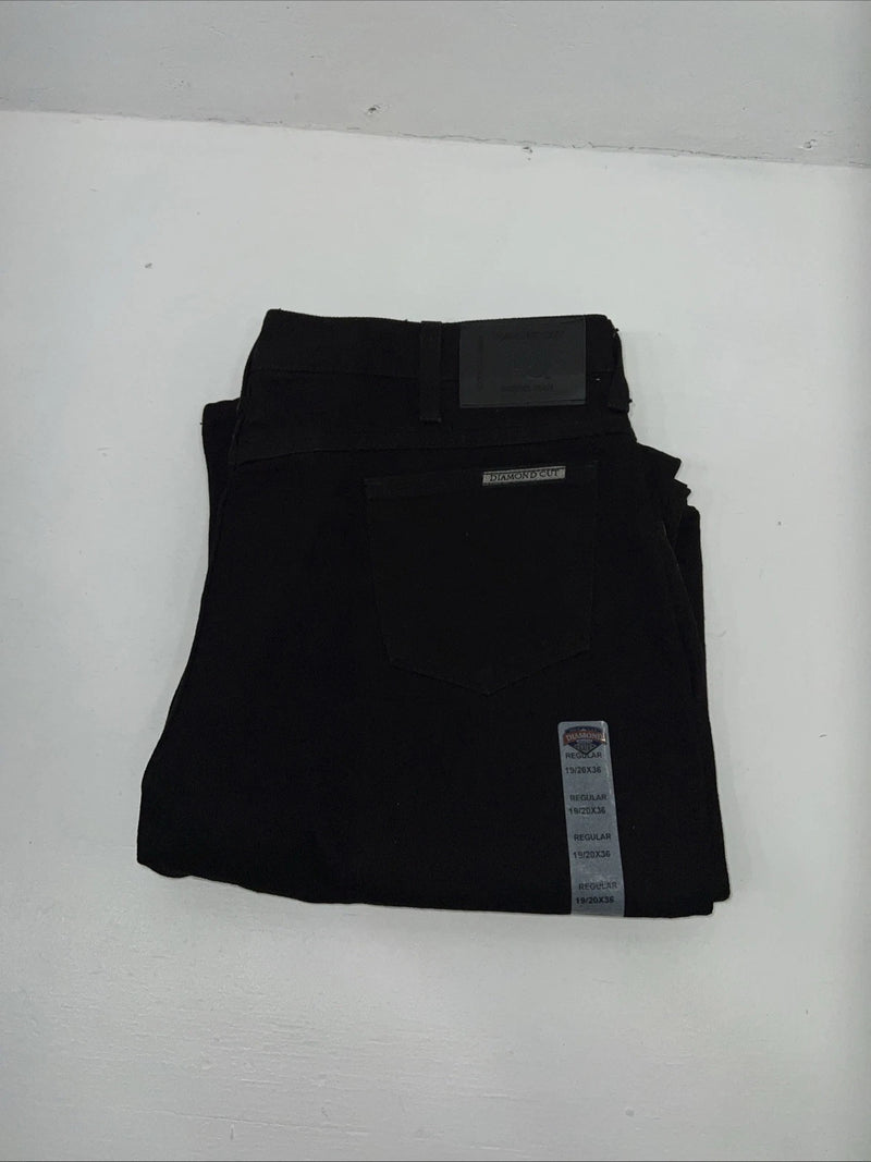 New Men’s Black Diamond Cut Gusset Denim Jeans. 19/20x36 J-7