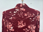 New Women’s Lee Red Floral Long Sleeve Pearl Snap Medium KK-6