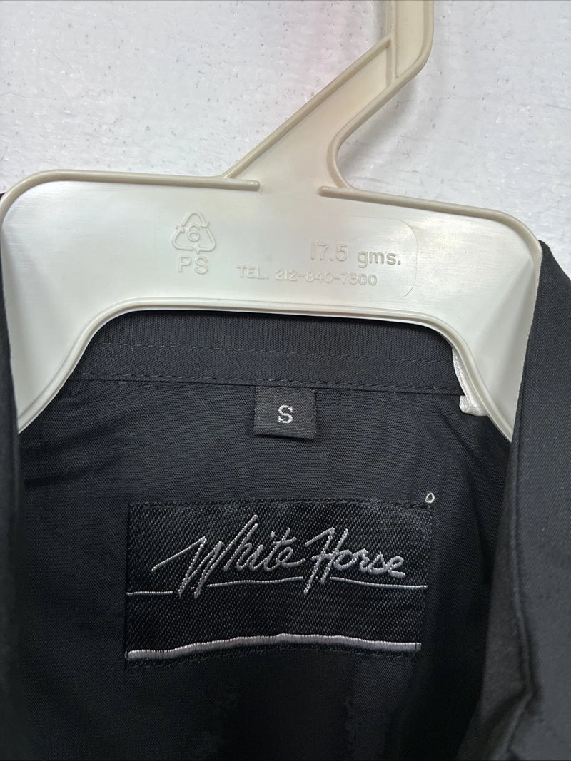 New Kids White Horse Black Gem Long Sleeve Pearl Snap Small MM-48