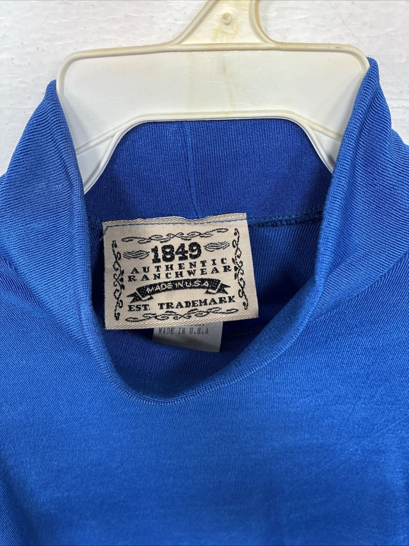 New Kids 1849 RanchWear Blue Long Sleeve Size Kids Large YY-2