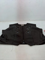 New Women’s Brown Leather 1849 Authentic Ranchwear Vest 2X #77872 WW-29