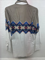 New Men’s Brooks & Dunn Western Print Long Sleeve Pearl Snap 16.5 Large V-106