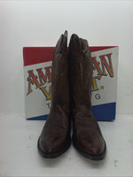 New Men’s Brown American West Cowboy Boots. 68103 14 D. 8-66