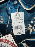 New Children’s Cumberland Outfitters Blue Satin Long Sleeve Button Up S 3C-50