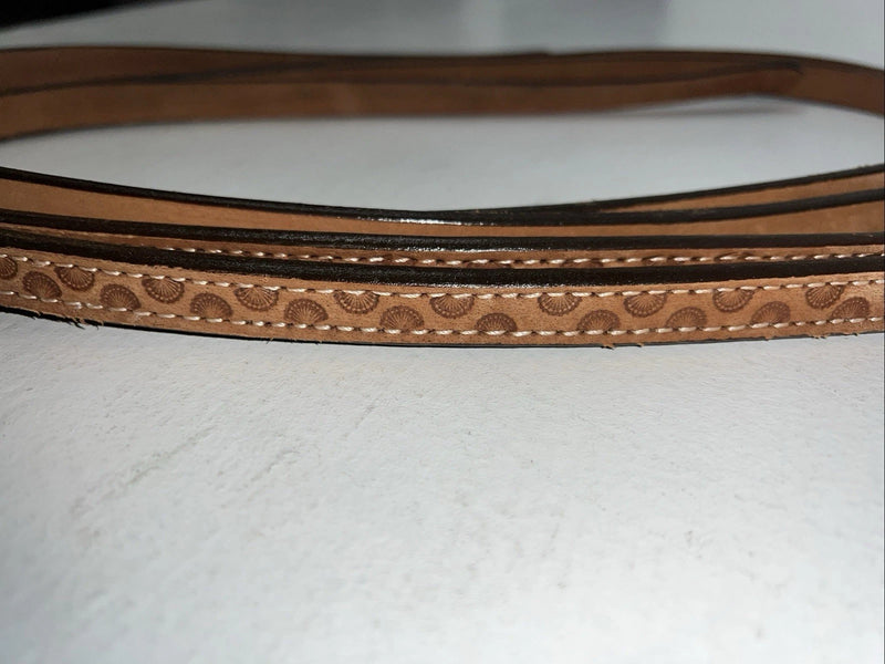 New Tough 1 Leather Pony 5/8” Browband Headstall W Split Reins #42-880 U-33
