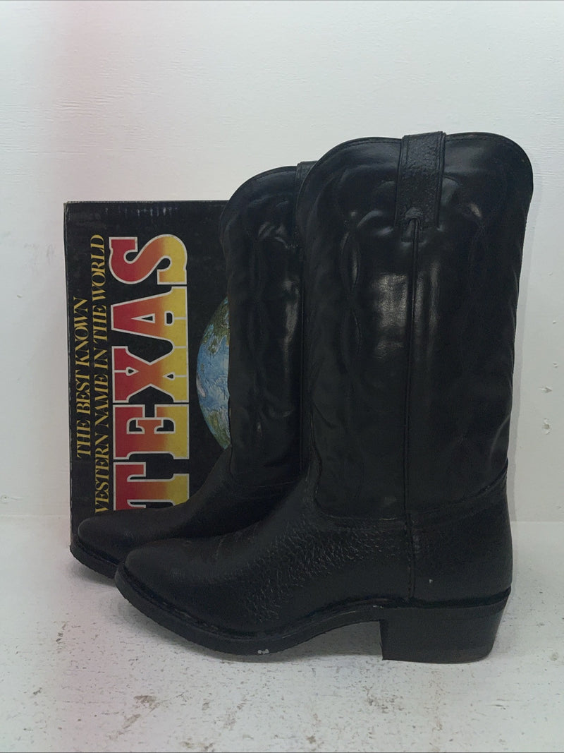 New Men’s Black Texas Brand Cowboy Boots. 251542361 10.5 10 1/2 D. 7-53