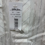 New Men’s White Horse White Stripe Long Sleeve Pearl Snap Large AA-77