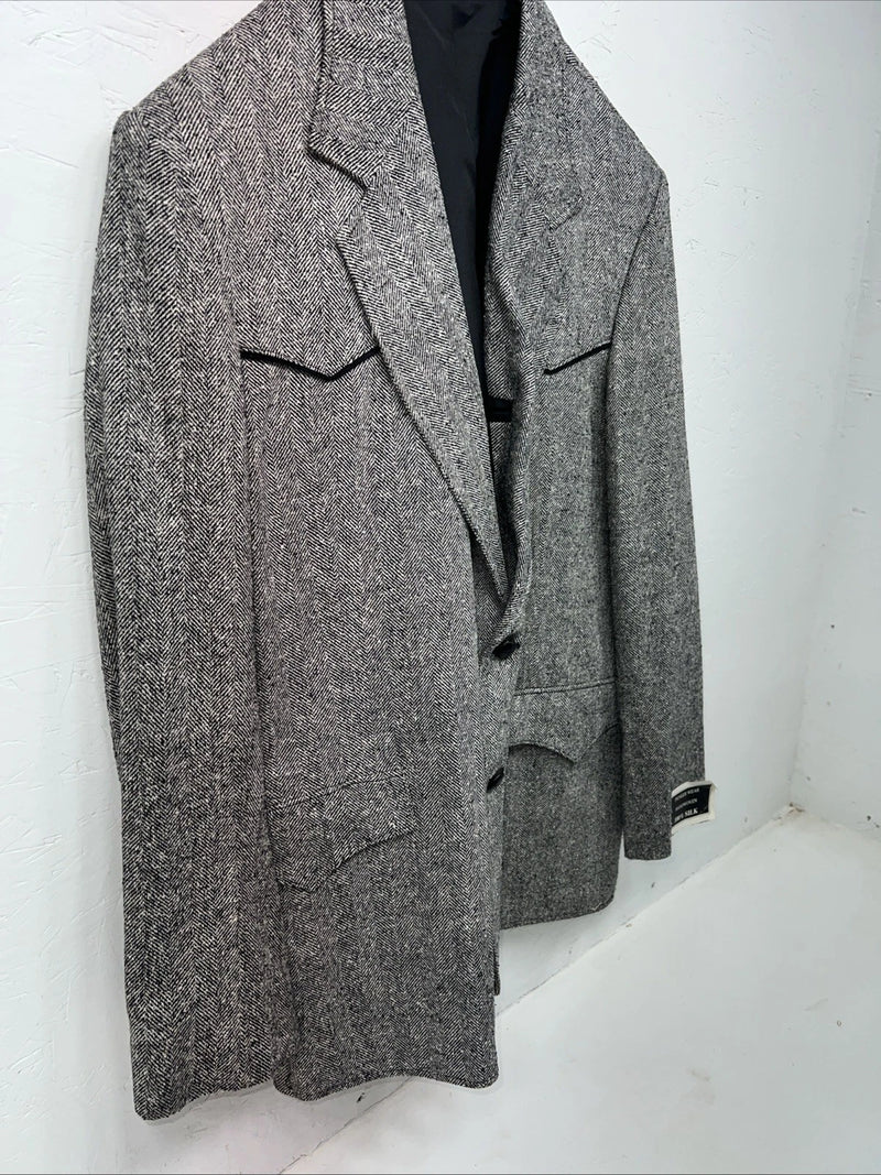 New Men’s Pioneer Wear Grey Suit Jacket 46 #12014 X-604