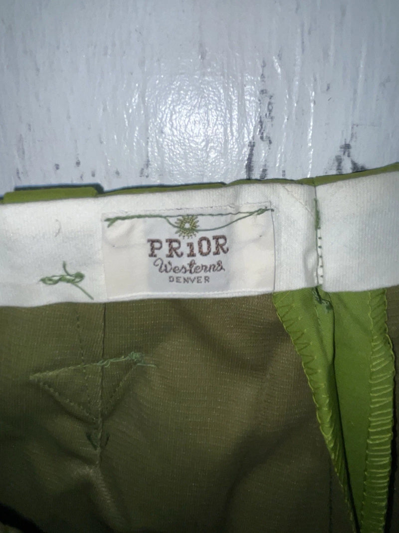 New Vintage Green Prior Polyester Pants #7391 ZZ-66