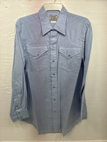 New Men’s H Bar C Blue Jean Long Sleeve Button Up 16 Large V-31