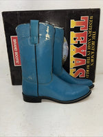 New Women’s Blue Texas Brand Cowboy Boots. 4438 7 M. 18-28