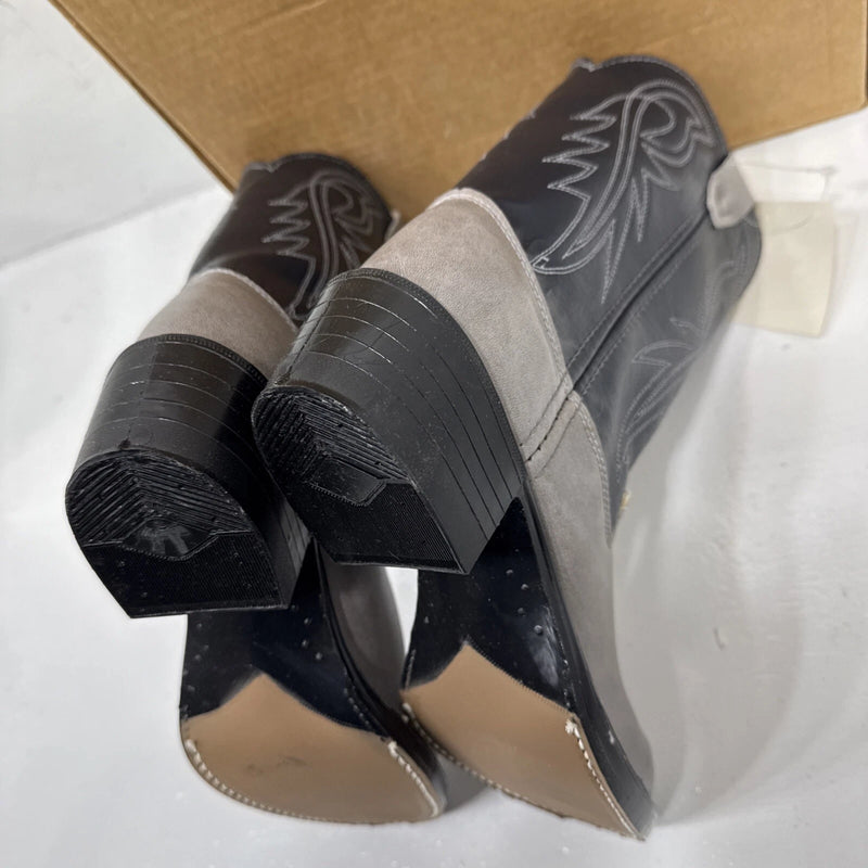 NEW Bronco brand Western Boots, Grey With Blue Tops, Men Size 5D.  #1-10