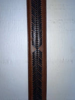 New Brown Genuine Leather Nocona Weaved 32” Belt #N2479002 JJ-35