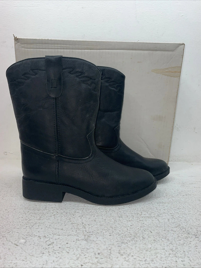 New Youth Black Dan Post Cowboy Boots. C 3140 5.5 5 1/2 D. 2-126