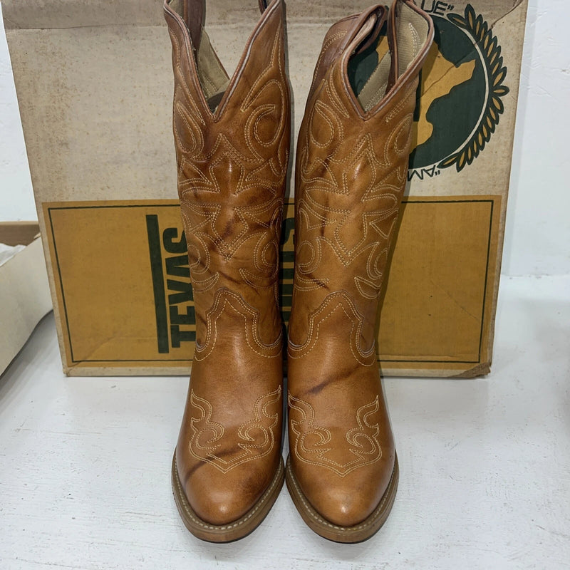 New Woman’s Brown Texas Brand Cowboy Boots. L244 5.5 5 1/2 M. 20-51
